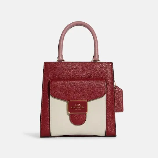 Coach Women's Mini Pepper Crossbody Color Block Pebble Leather C6994