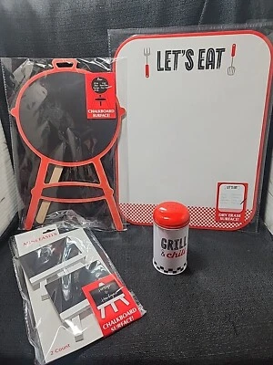 BBQ Menu Dry Erase Board Chalkboard Mini Easle Decor Bundle (SMBJ) - Image 1 of 4