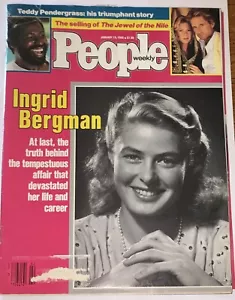 People Magazine ~ 13. Januar 1986 ~ Ingrid Bergman ~ Juwel des Nils ~ Pendergrass - Bild 1 von 4