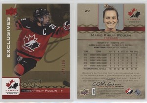 2017 Upper Deck Team Canada Juniors Exclusives Red /199 Marie-Philip Poulin #29