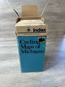 Boxed Set of CYCLING MAPS Of MICHIGAN 1979 - 48 Maps - COMPLETE - RARE - Picture 1 of 3