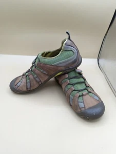 Merrell Caper Canteen Stretch Wanderschuhe Damen 7 braun grün Slipper - Bild 1 von 9
