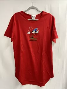 Vintage Disney World Sleepwear Mickey Sorcerer's Apprentice Red NOS NEW! Small - Picture 1 of 6