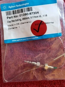 AGILENT 01090-87304, Schlauch, Edelstahl, 0,17 mm Innendurchmesser, 280 mm, mit Fittings - Bild 1 von 2