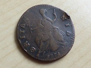 George III Half-Penny 1774 Mint error (myrefn12033) - Picture 1 of 5