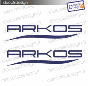 Coppia adesivi loghi imbarcazione barca Arkos vari modelli 587 557 517 barca - Imagen 1 de 1