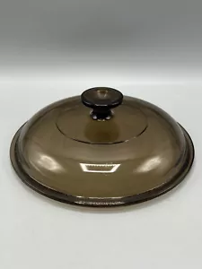 Pyrex Corning Ware Visions V-2.5-C Round Lid Brown Amber Glass Replacement Lid - Picture 1 of 6