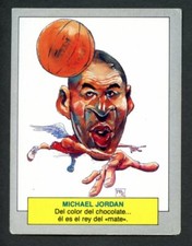 1990 KARIKATAS #34 Michael Jordan Caricature  Spanish Card Sticker Very RARE