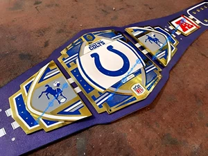 NFL Championship Belt Custom Indianapolis Colts Super Bowl Wrestling Title 2MM - Picture 1 of 7
