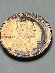2012 Lincoln Shield Penny Rainbow Toned Obverse & Reverse Coin Lot V771 - Picture 1 of 12