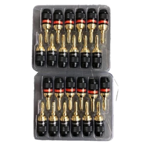 Sewell SW-29863-12 Deadbolt Banana Plugs 12 pares por altavoz chapado en oro - Imagen 1 de 1