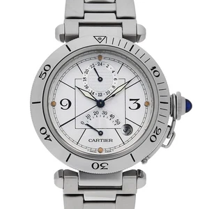 Cartier Pasha Power Reserve GMT W31037H3 second hand mens - Picture 1 of 9