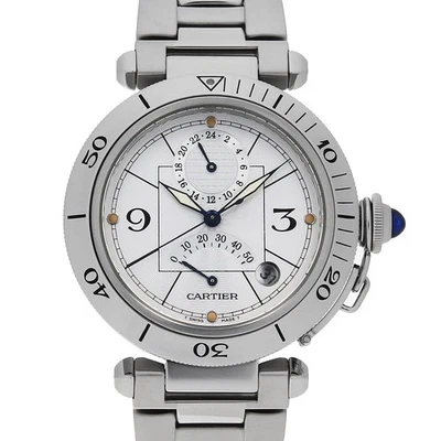 Cartier Pasha Power Reserve GMT W31037H3 second hand mens - Image 1 of 4