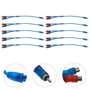  10 Stück Audiokabel Splitter: Kupfer Auto Audio Cinch Kabel 1 bis 2 Y Splitter - Stecker - Bild 1 von 12
