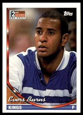 1993 Topps #366 Evers Burns - Sacramento Kings - Rookie - Image 1 of 2