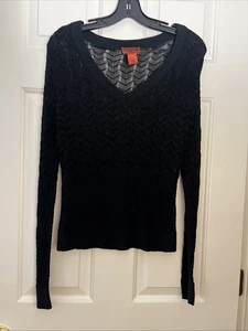 MISSONI FOR TARGET BLACK FLAME STITCH SWEATER size M - Picture 1 of 5