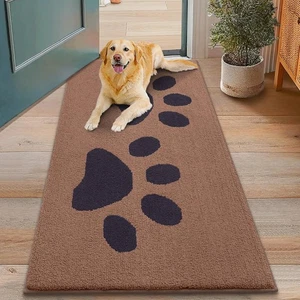 Alfombrilla de puerta para perro para patas fangosas 48x30, trampero de suciedad antideslizante lavable puerta interior... - Imagen 1 de 9