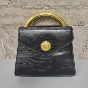 Cartera de colección Albert Nipon con asa superior caja bolso de mano correa para el hombro años 80 carrera - Imagen 1 de 9