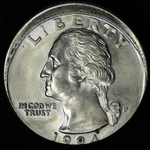 1994 P Washington Quarter Mint State Condition 15% Off Center w/ Collar Clash - Picture 1 of 2