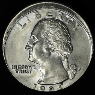 1994 P Washington Quarter Mint State Condition 15% Off Center w/ Collar Clash - Image 1 of 2