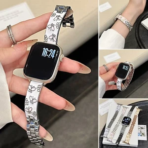 Luxus süß Schmetterling verstellbar Metallband für Apple Watch 42/44/45/46/49mm - Bild 1 von 23