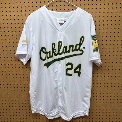 Camiseta Oakland Athletics Rickey Henderson Blanca MLB SGA Promo Para Hombre’s Mediana Foto 1 de 4