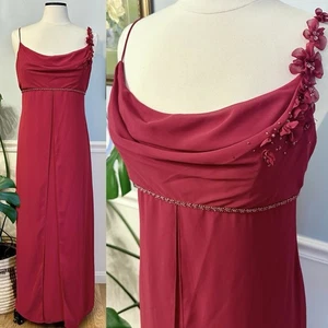 Vintage Y2K Davids Braut beere Maxikleid 14 Regency formeller Abschlussball kokette Babydoll - Bild 1 von 10