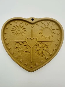Vtg 1997 Pampered Chef SEASONS OF THE HEART Mold Press Cookie Candy USA - Picture 1 of 2