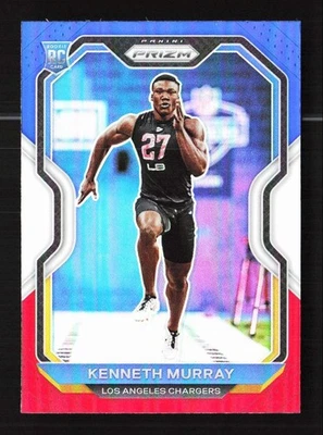 2020 Panini Prizm Red/White/Blue Kenneth Murray RC Los Angeles Chargers #327 - Image 1 of 2
