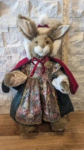 Kayla Nilan 24" Mohair Rabbit 1991 Firmado LE 55 Artista Conejito Navidad - Imagen 1 de 21