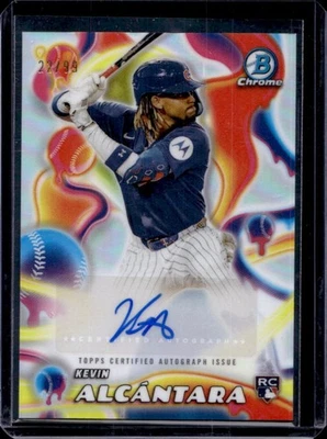 2025 Bowman Chrome Kevin Alcantara Melt Mashers Auto RC Rookie #22/99 Cubs - Image 1 of 2