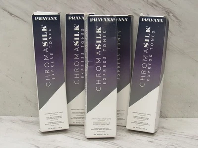 Lote de 5 tonos PRAVANA ChromaSilk Express 90 ml tónico color cabello - VIOLETA Foto 1 de 4