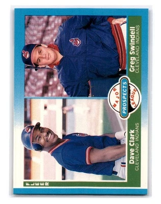 1987 Fleer Glossy #644 Dave Clark / Greg Swindell MLP - Cleveland Indians - Image 1 of 2