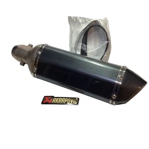 Akrapovic Stainless Steel Carbon Fiber Muffler w/ Hardware Scooters & Bikes NEW - Bild 1 von 3