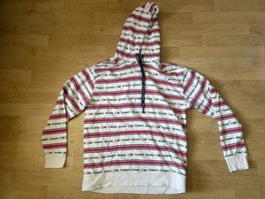 Sudadera con capucha Tommy Hilfiger estampada bandera blanca roja talla mediana para hombre - Imagen 1 de 7