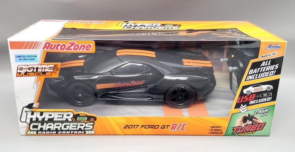 AutoZone Limited Edition 2017 Black Ford GT R/c Car USB Charging Radio Control
