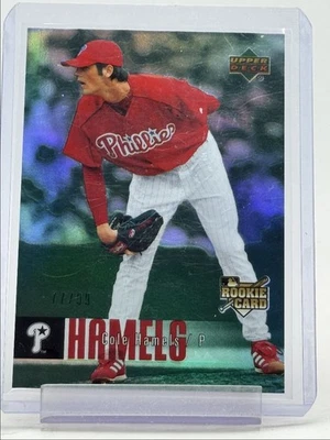 COLE HAMELS 2006 UPPER DECK ROOKIE BASEBALL GREEN PHILLIES RC /99 Q5476 - Image 1 of 2