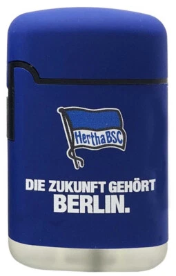 Hertha BSC Berlin Sturmfeuerzeug Rubber - Zukunft - blau Jet Feuerzeug Lighter