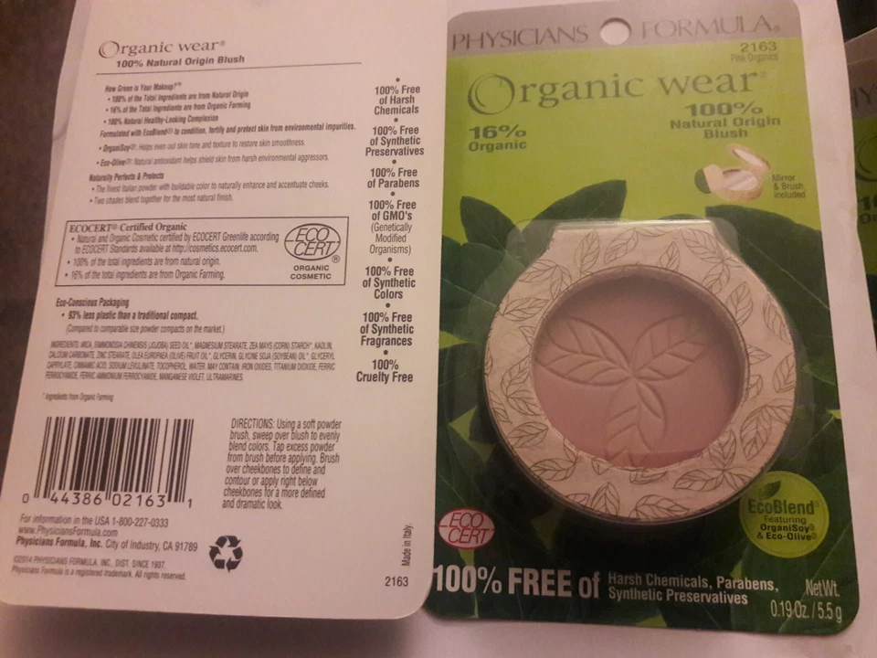 NEW Physicians Formula Organic Wear Blush 2163 PINK ORGANICS **Read Description* - Image 1 of 1