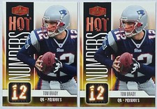 Lot Of 2 2006 Fleer Flair Showcase Hot Numbers Insert Tom Brady Cards #HN24