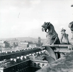 PARIS c. 1950 - Notre Dame Gargouilles Chimères - DIV 9480 - Bild 1 von 2