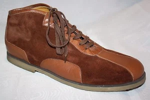 Bacco Bucci Brown Suede & Leather Lace Up Ankle Boots High Top Shoes Mens 11 - Picture 1 of 11