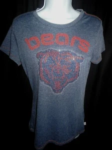 Chicago Bears NFL Women's Glitter Design Shirt by Touch Medium - Picture 1 of 4