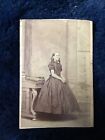 CDV Young Girl At Desk, Aberdeen Antique Victorian Social History Real Photo