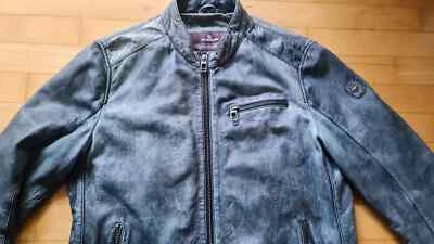 MILESTONE Timmy leder jacke mod. Jeans grosse L original - Bild 1 von 4