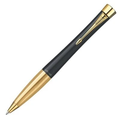 Black/Gold Parker Urban Series (F) Nib Ballpoint Pens Blue Ink Refill No Box