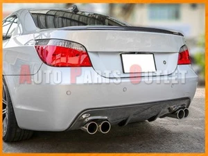 3D Type Carbon Fiber Rear Diffuser Lip (Quad) For BMW E60 5-Series w/ M-Sport - Picture 1 of 2