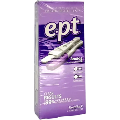 *LEER AUTORIZACIÓN* EPT Prueba de Embarazo Analógica Paquete Doble Kit de Prueba de Orina en Casa 2 Pruebas Foto 1 de 4