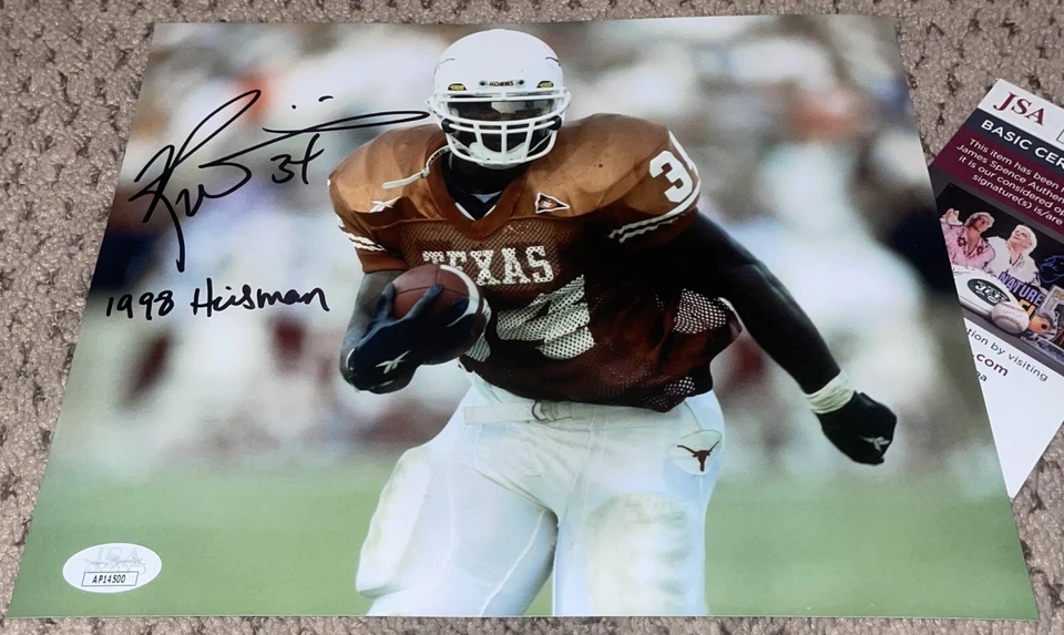 RICKY WILLIAMS SIGNED 8X10 PHOTO JSA TEXAS FOOTBALL LONGHORNS RICKEY HEISMAN 420 - Image 1 of 1