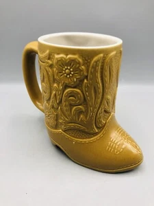 Vintage Southwest Cowboy Boot Mug Planter Cup Ceramarte Brazil Souvenir Cactusb - Picture 1 of 10